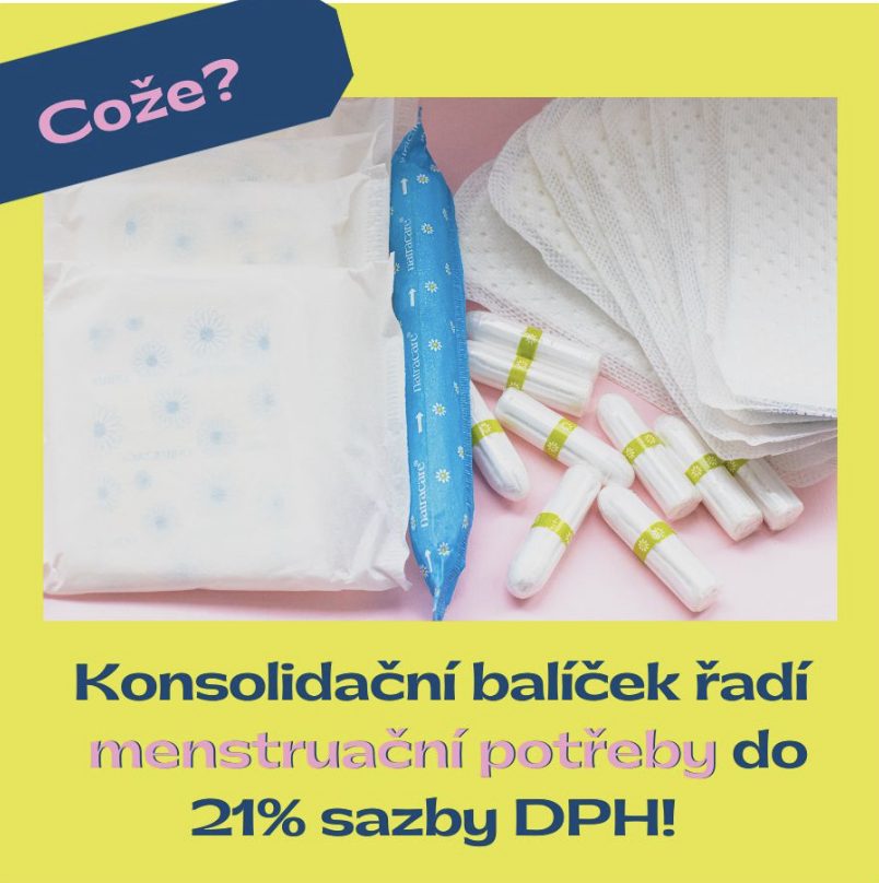 Cože? Menstruační potřeby s daní 21%!